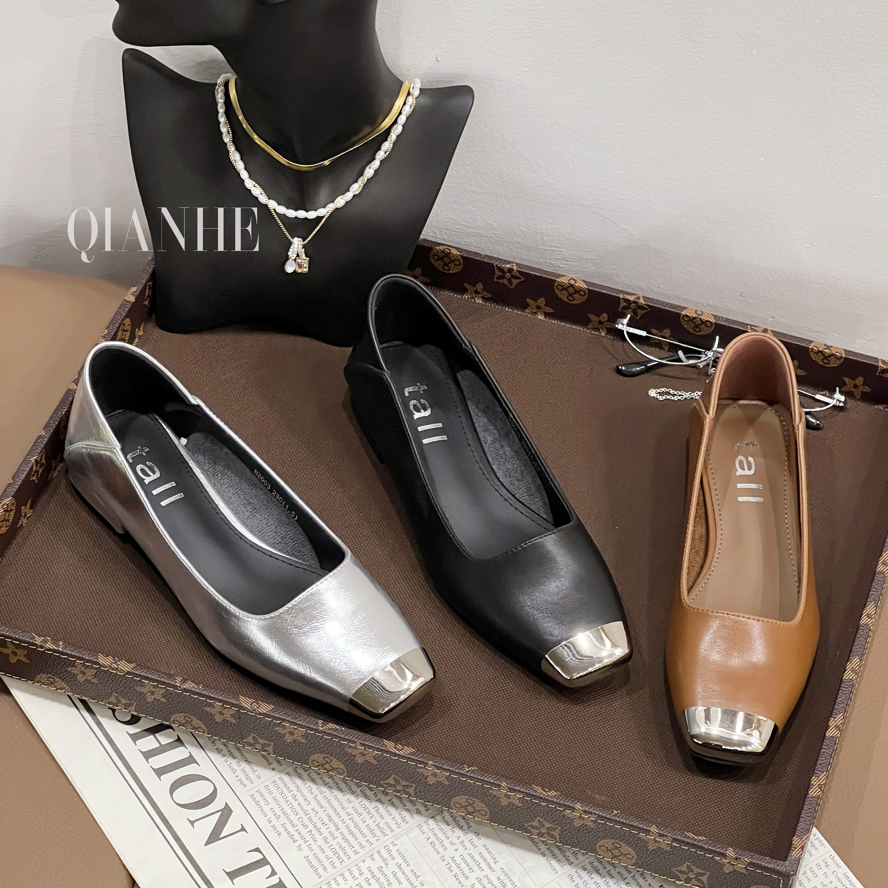 「Qan'h千合女鞋」•轻奢类高定气质简约ins浅口单鞋（HZ003）