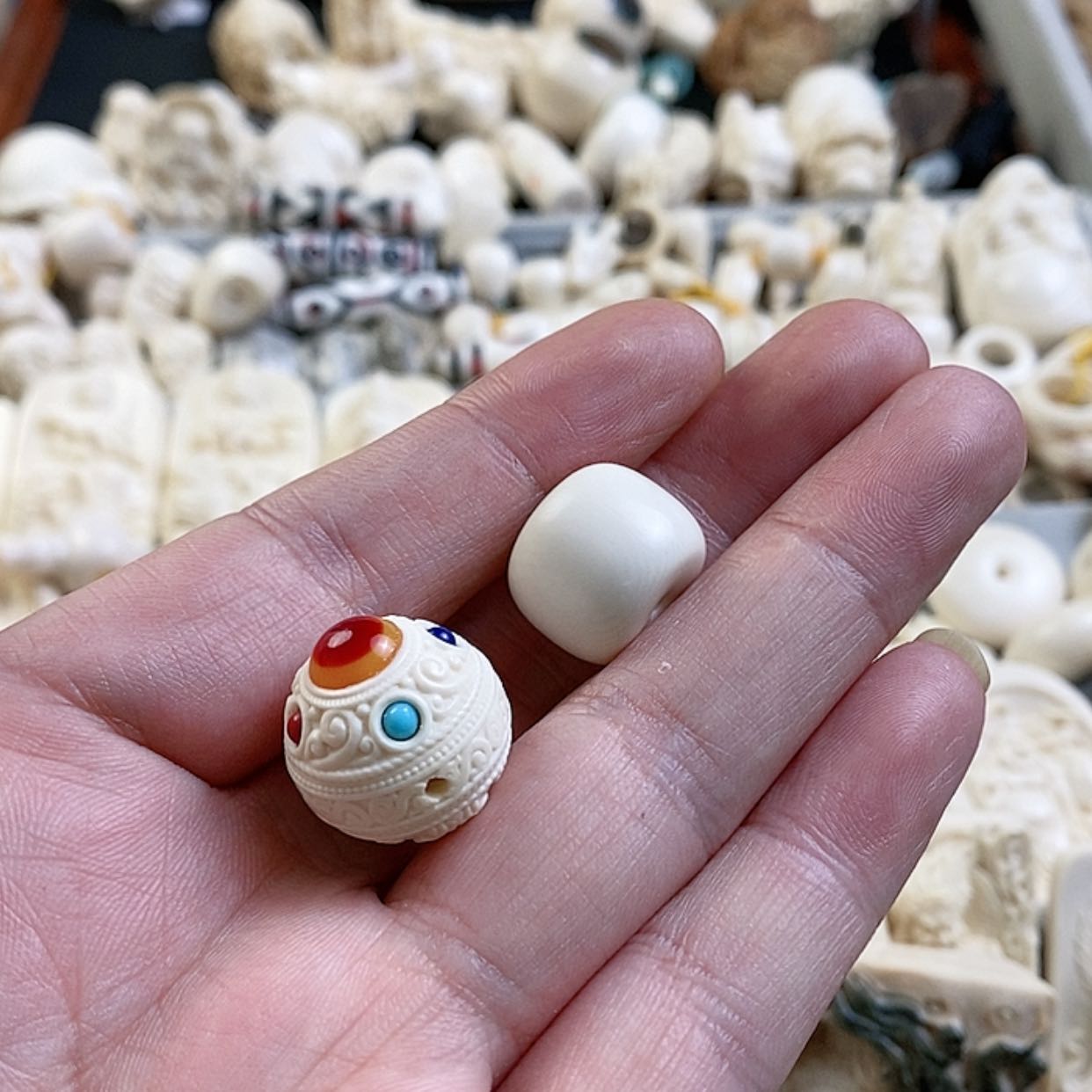 【闪购商品】文玩核桃吊坠?**～三通加桶珠17的