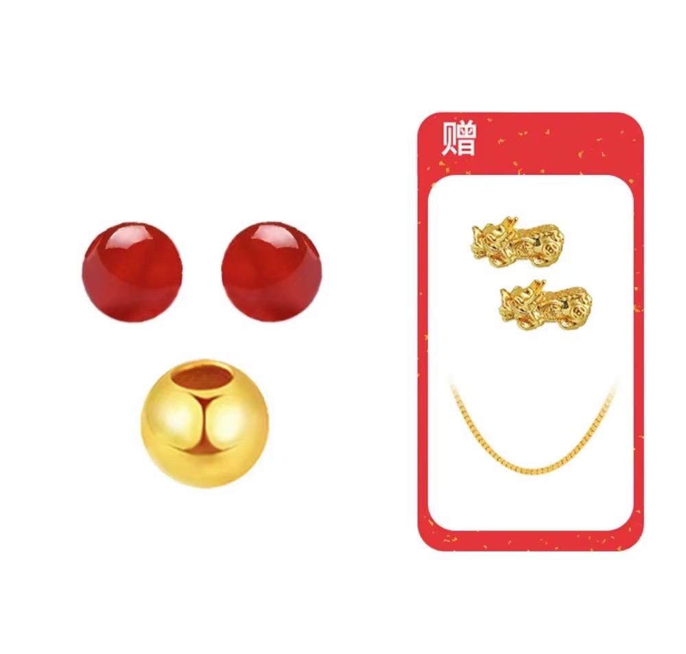999足金金珠玉髓貔貅吊坠JSA34664【善熙专属】【证书+精美礼盒】