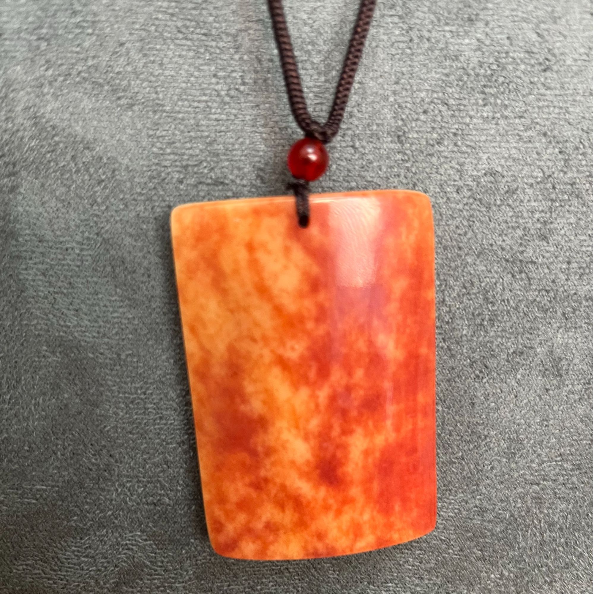 非金属树脂项链 红色呼呼 无事牌项链 A082