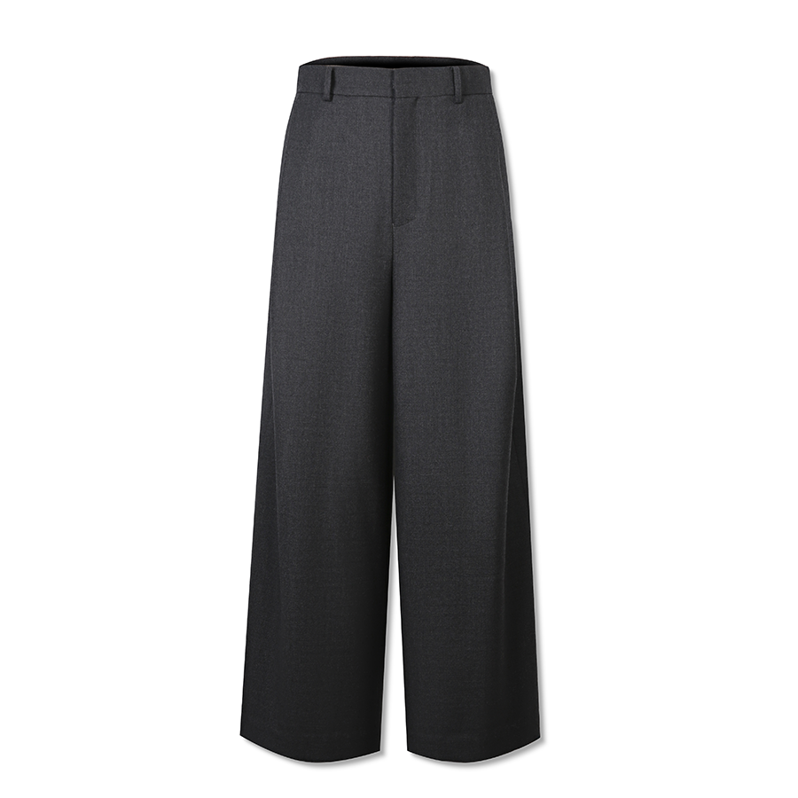 【B+璧嘉】新中式时尚休闲羊毛阔腿裤春秋款