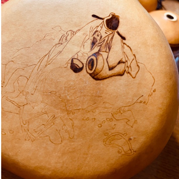 非遗葫芦烙画工艺品《酒仙李白》