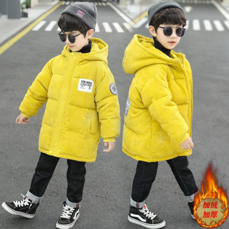 男童外套棉服秋冬季2023新款儿童棉衣薄款男宝冬装潮小洋气中长款