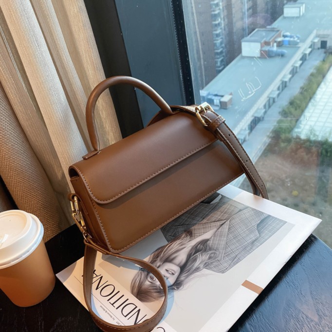 经典小手提波士顿包包女时尚潮流斜跨包包百搭简约洋气复古小包包