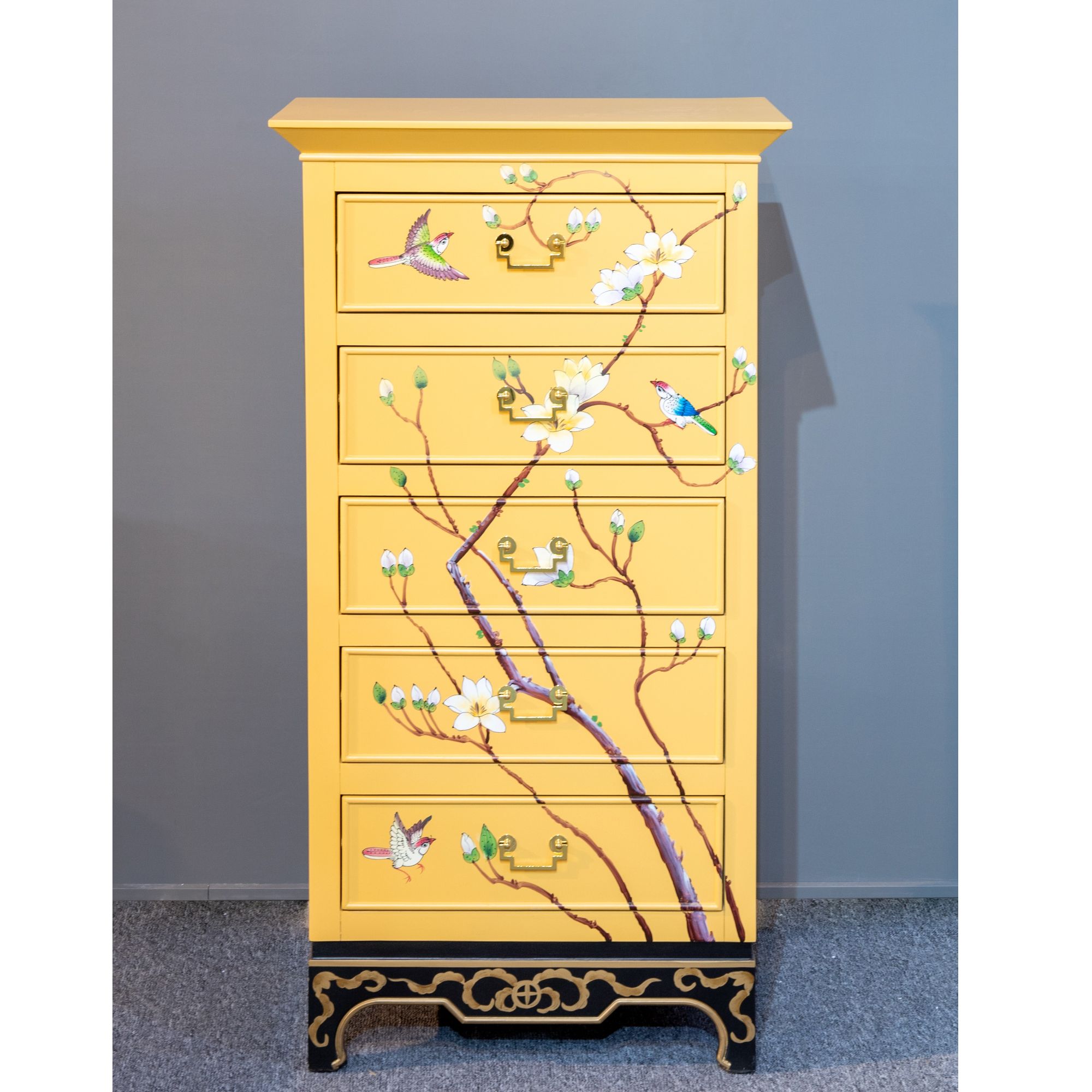 65*44*122五斗柜美式轻奢客厅家用简约抽屉式储物五斗橱收纳柜