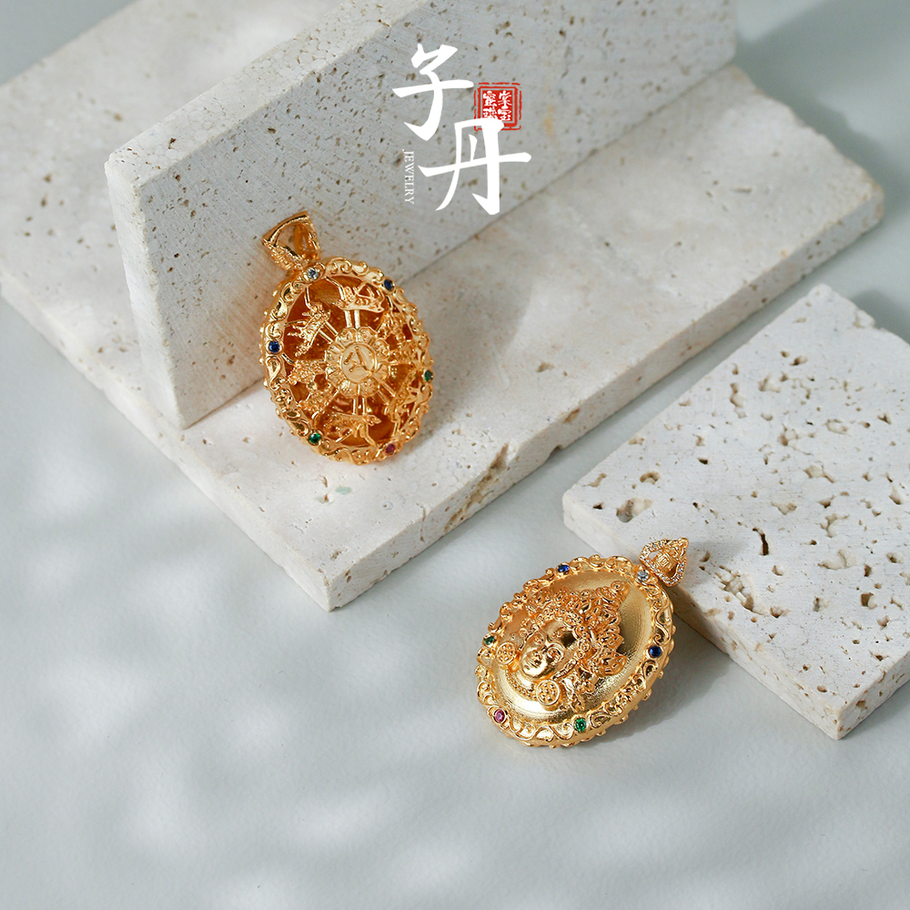 【子丹水 晶】18K摩利支天吊坠（多样性发/发一个）I5-120