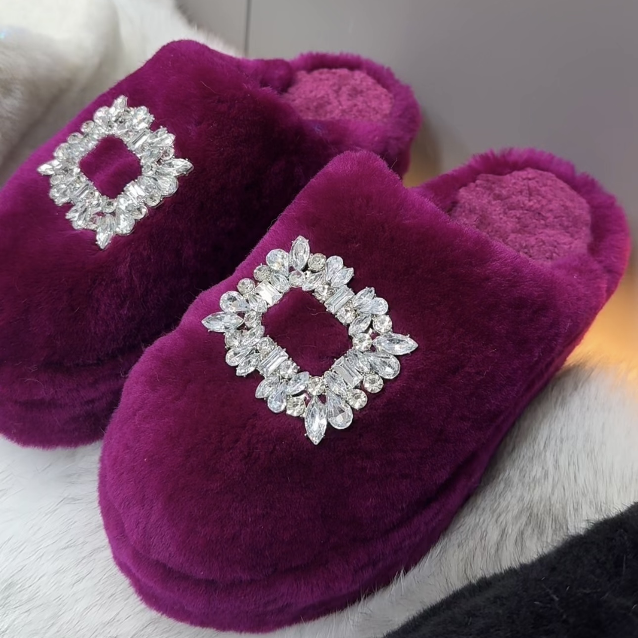 2025秋冬新款千颂伊同款皮毛一体包头拖羊毛托鞋加厚毛毛拖外穿