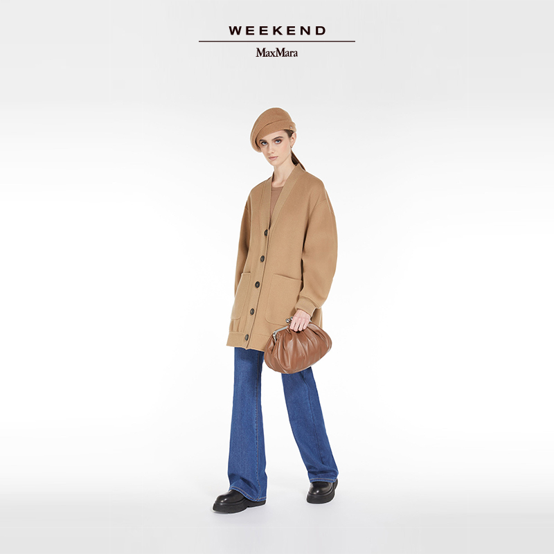 Weekend MaxMara 女装绵羊毛V领针织开衫5086033906