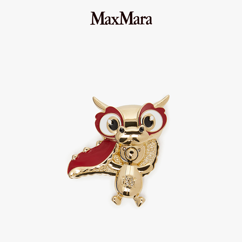 MaxMara 金属泰迪熊胸针4751224106