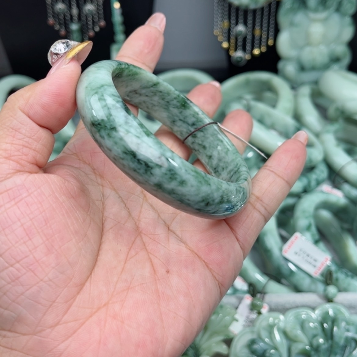 【闪购商品】透闪石-蛇纹石玉手镯未镶嵌?****?