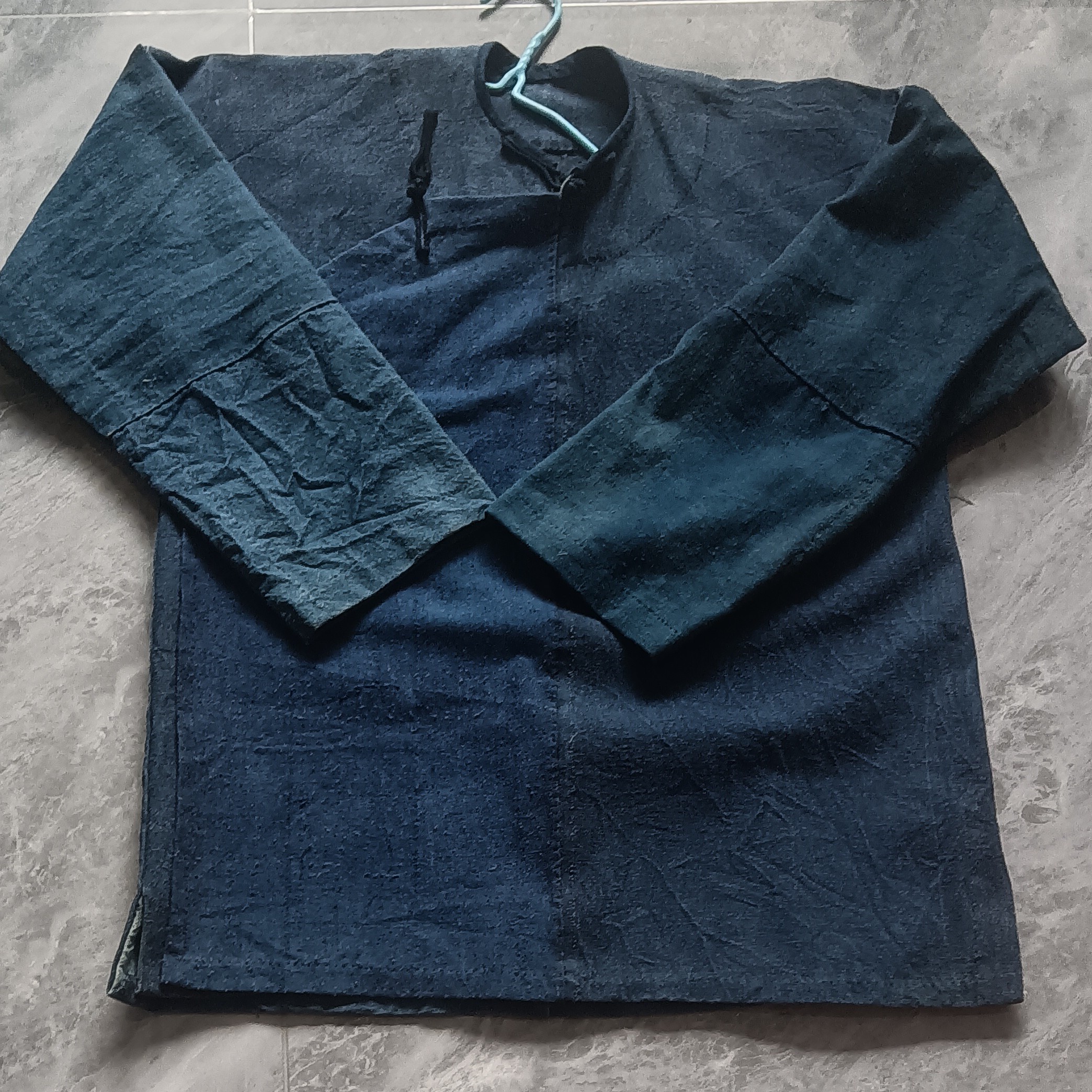 哈尼族老土布上衣全手工制作