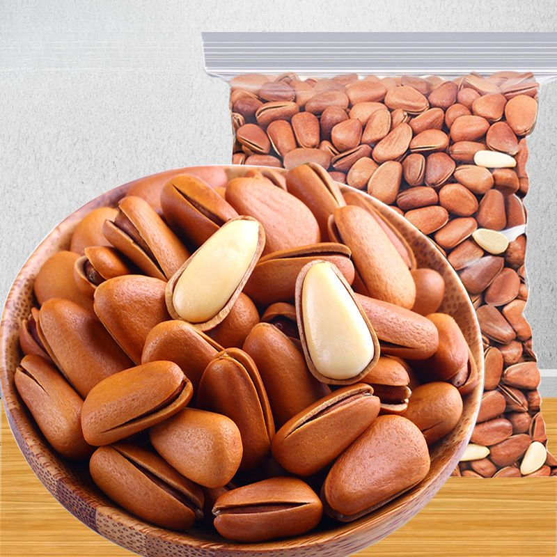 新货东北开口松子大颗粒含罐装原味零食东北松子营养500g250g