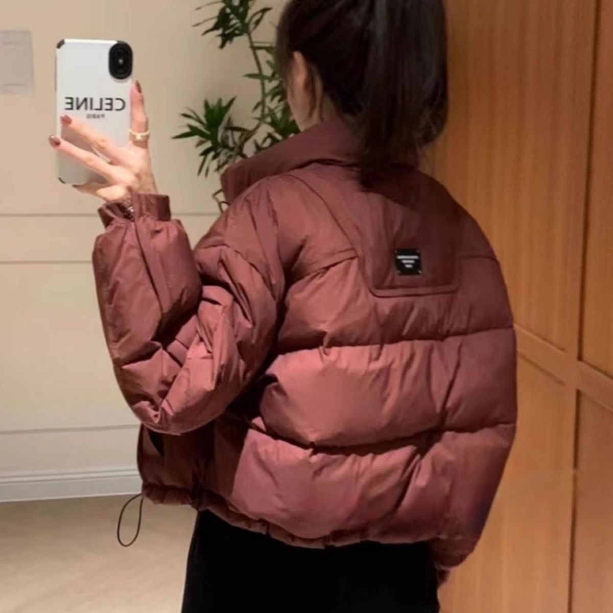 小个子短款羽绒服女冬新款时尚韩版宽松立领白鸭绒加厚面包服外套