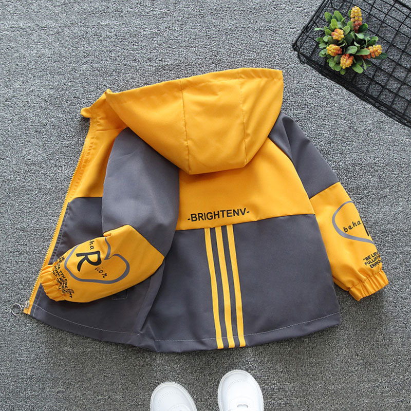 巴拉扣扣女童风衣外套春秋款2024新款宝宝春装夹克儿童男孩春季运