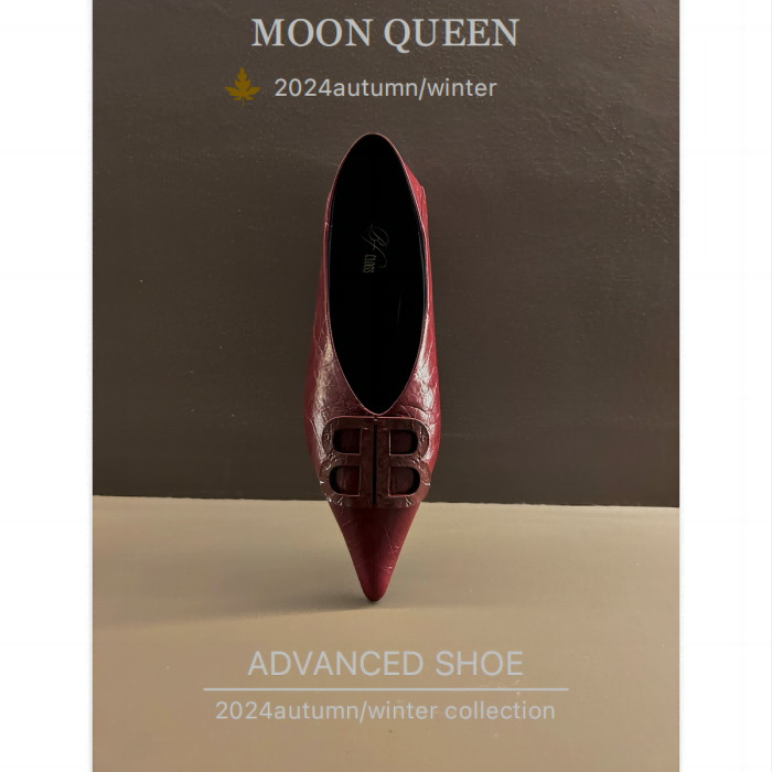 【不退换】新款时尚牛皮金属扣百搭舒适高跟尖头单鞋ol浅口气质