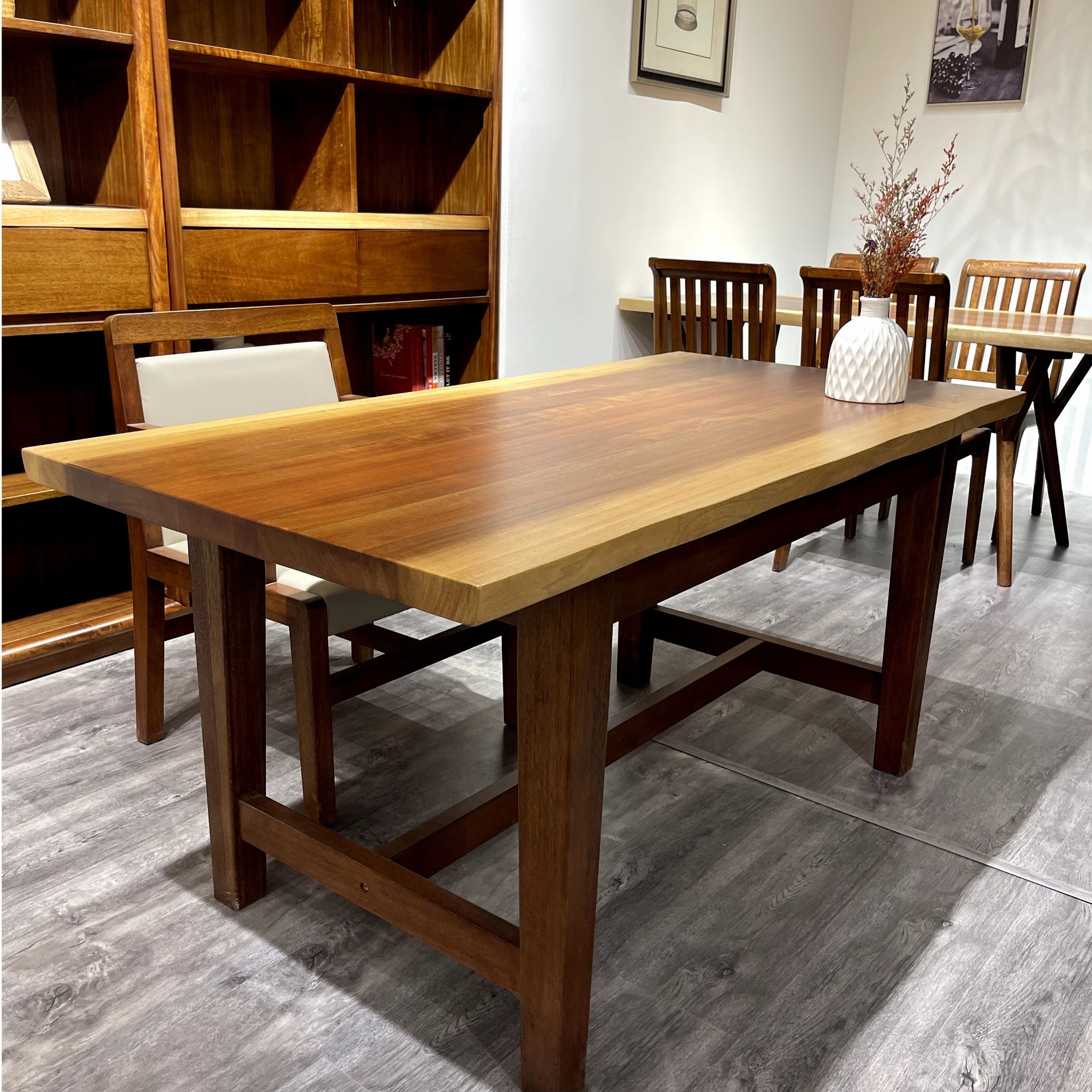 胡桃木书桌书柜整装全实木胡桃木柜子写字桌大板桌