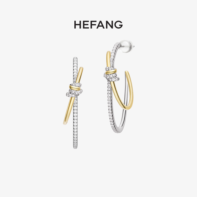 HEFANG编织度假耳环简约慵懒风