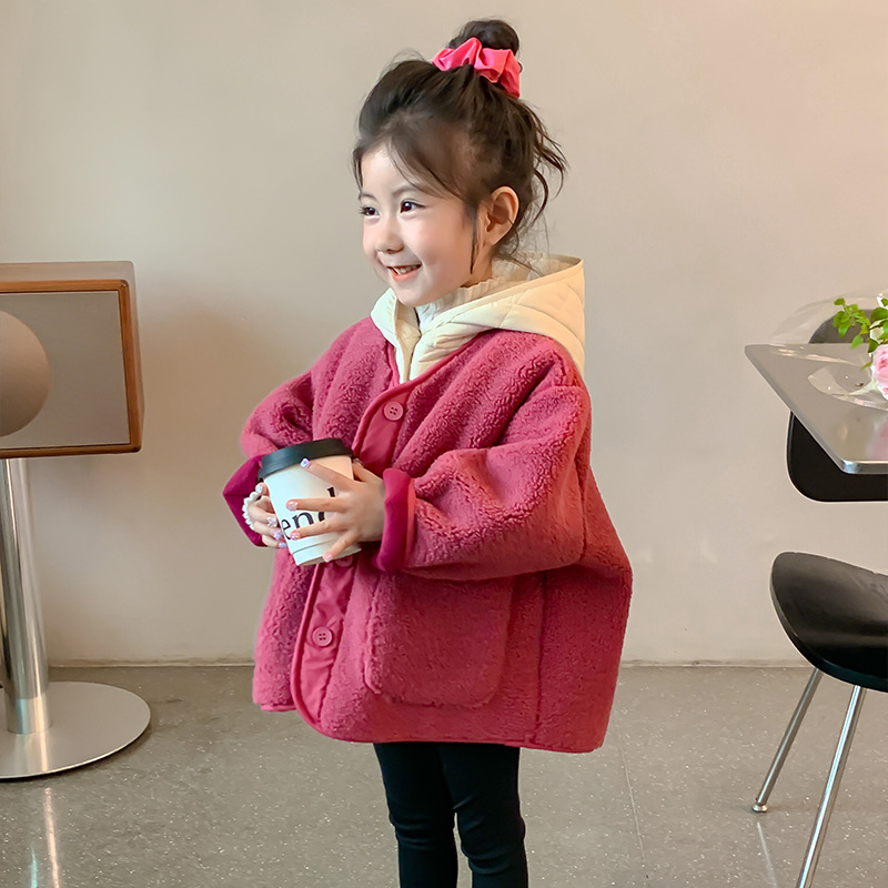 巴拉巴拉女童外套秋冬款2024新款儿童韩版冬装两件套宝宝夹棉加厚