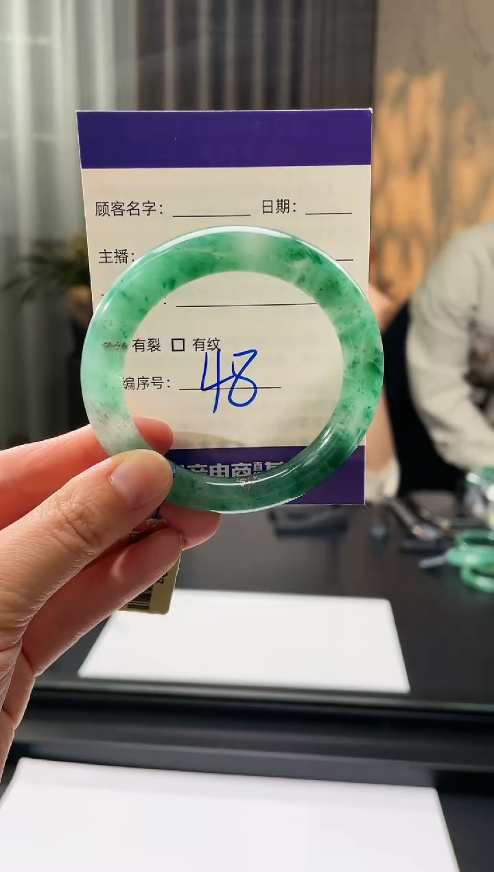 【闪购商品】石英质玉手镯未镶嵌48（5354圈）