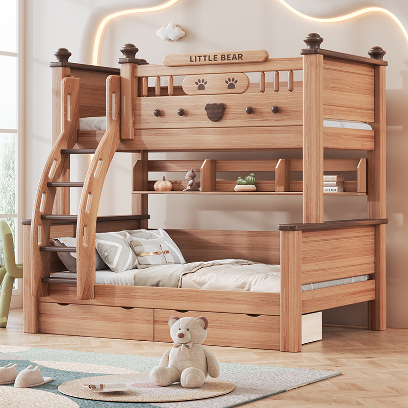 双人床双层床全实木儿童床经济型上下床子母床成人双人床双层床