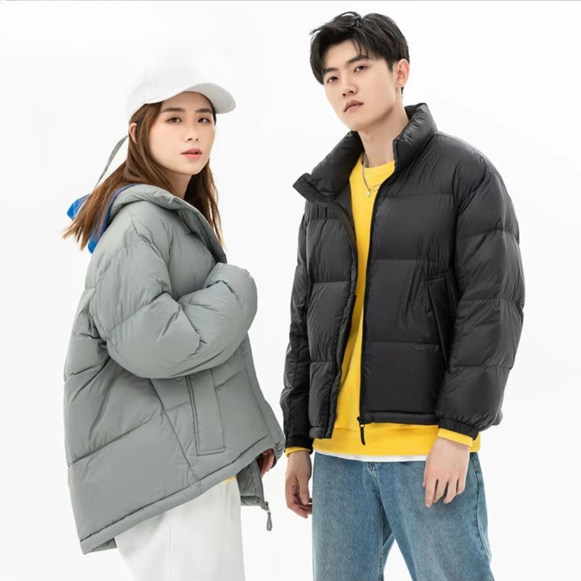 波司澄轻薄款立领情侣男女款羽绒服短款面包服新款冬季时尚保暖