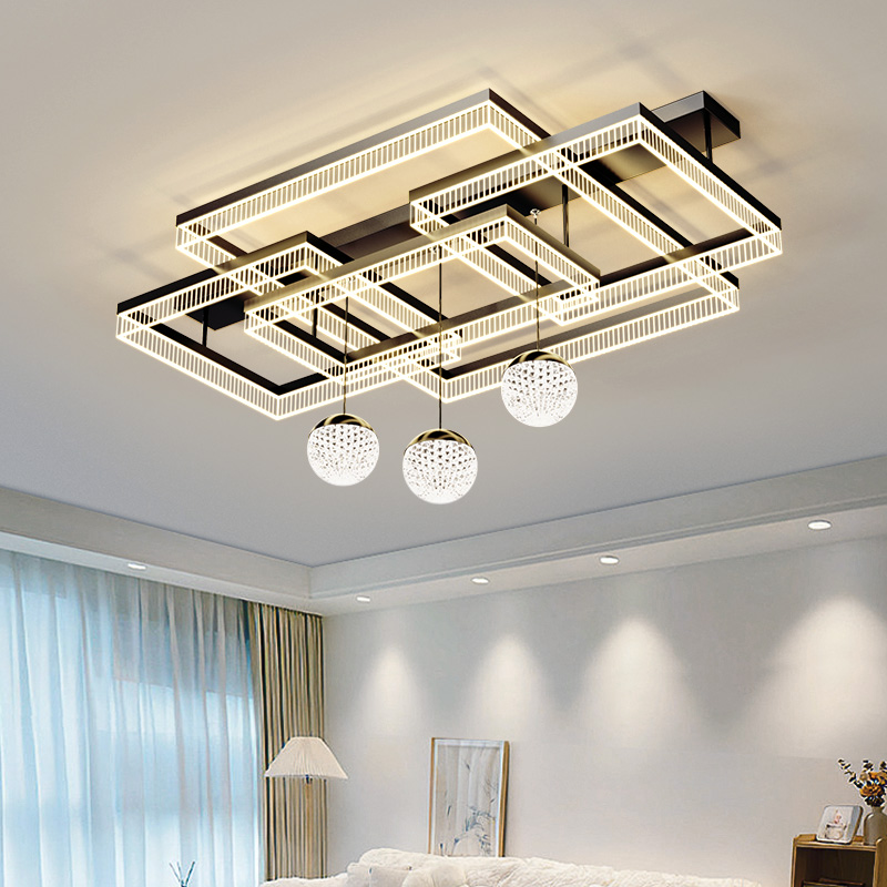 客厅灯现代简约大气客厅主灯2024新款网红导光板客厅吸顶灯轻奢