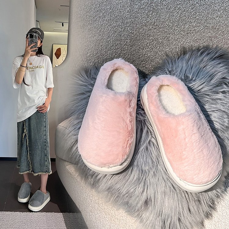 棉拖鞋女款冬季2023新款室内居家居保暖毛拖鞋女款家用女士秋冬天