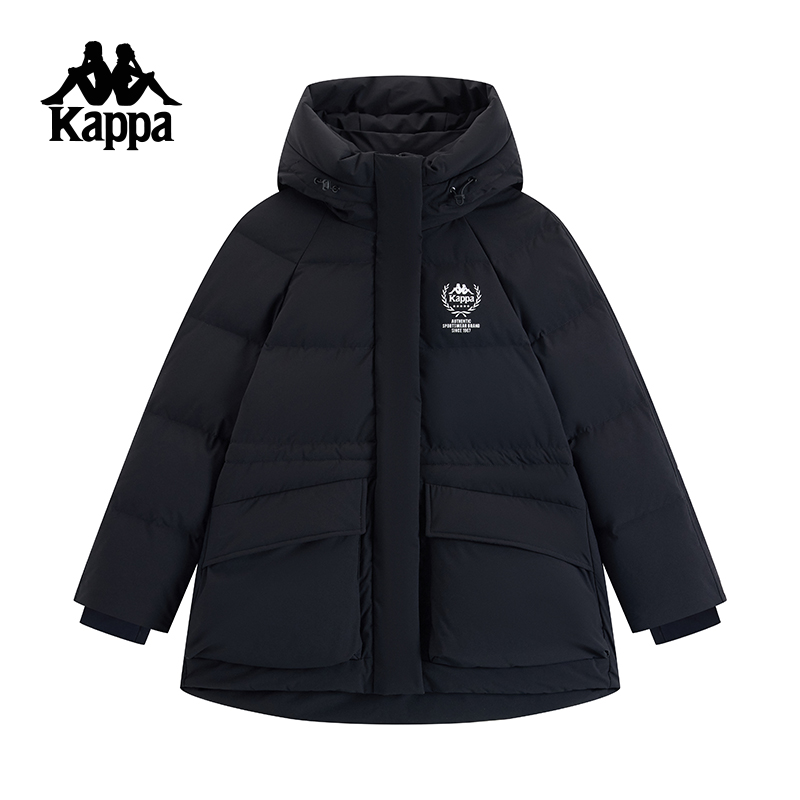 Kappa卡帕背靠背冬季保暖运动羽绒服户外防寒服休闲外套女款上衣