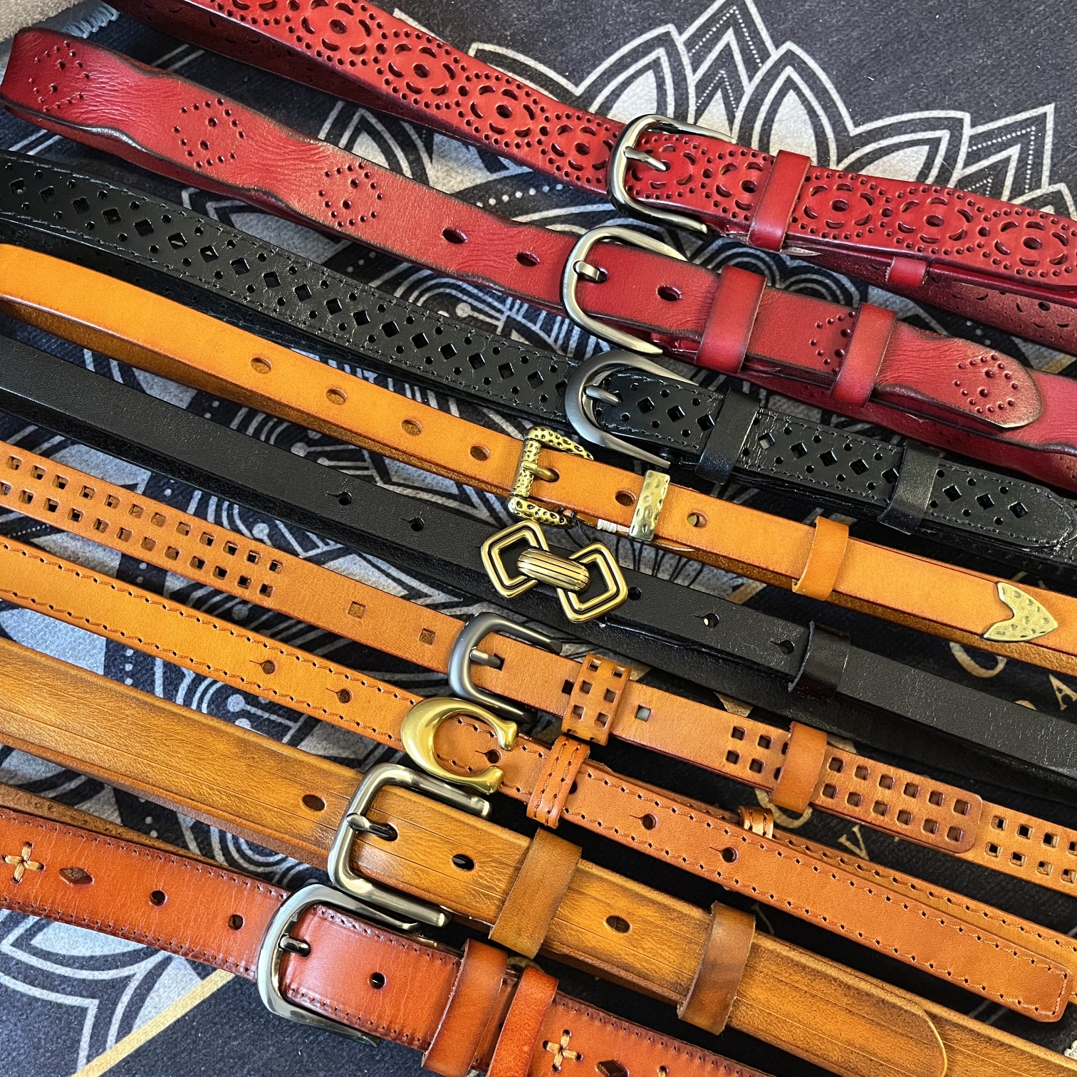 手工皮具 头层牛皮女士腰带 裤带 皮带 裙带