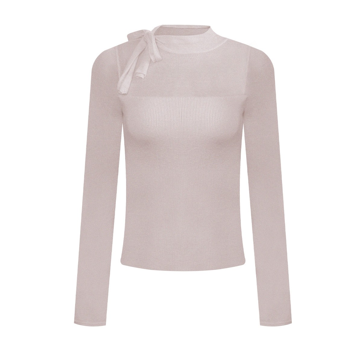 秋冬内搭打底衫纯欲修身毛针织衫飘带显瘦连衣裙流行时尚潮牌女装