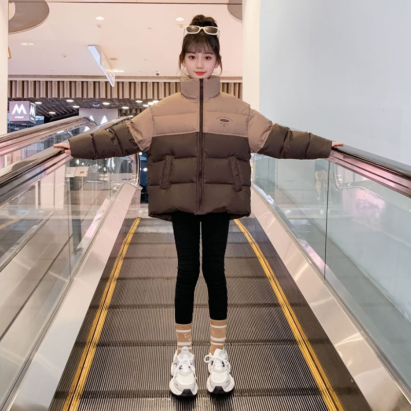 女童棉服冬装外套2023新款女大童面包服加厚手塞棉衣儿童冬季棉袄