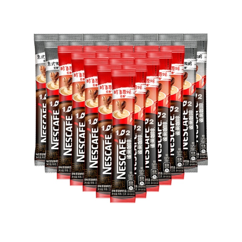 雀巢咖啡速溶1＋2原味特浓三合一升级全新包装雀巢特浓咖啡速溶