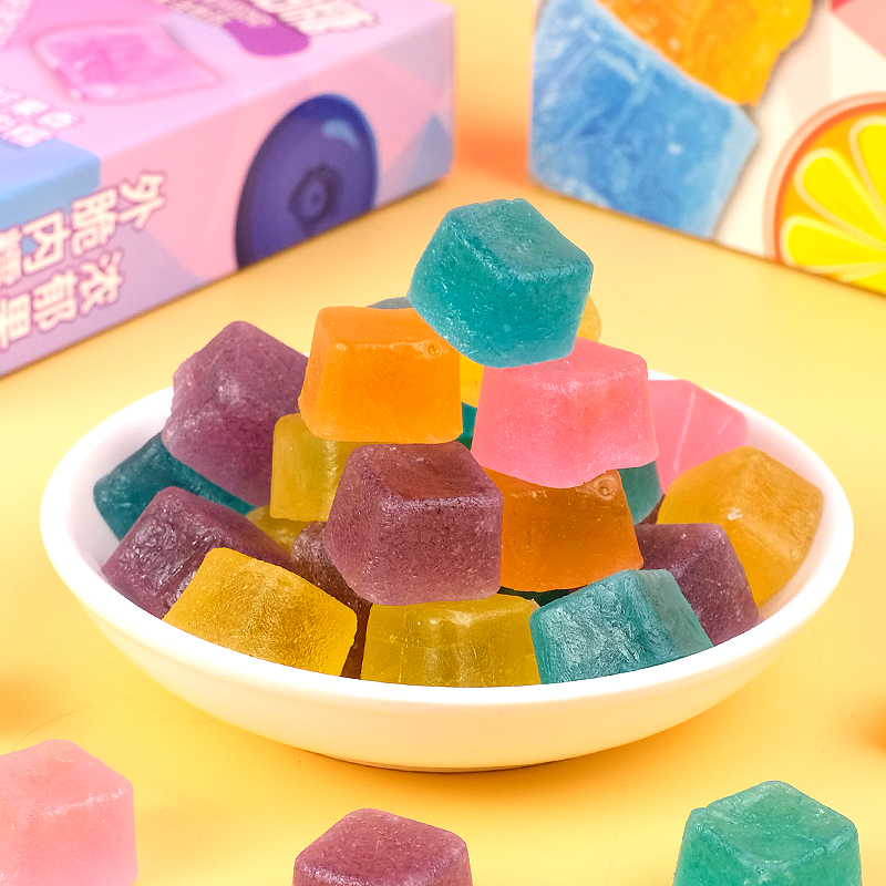 琥珀糖少女心宝石糖手工宝石糖水晶糖咀嚼声控糖果网红钻石糖零食