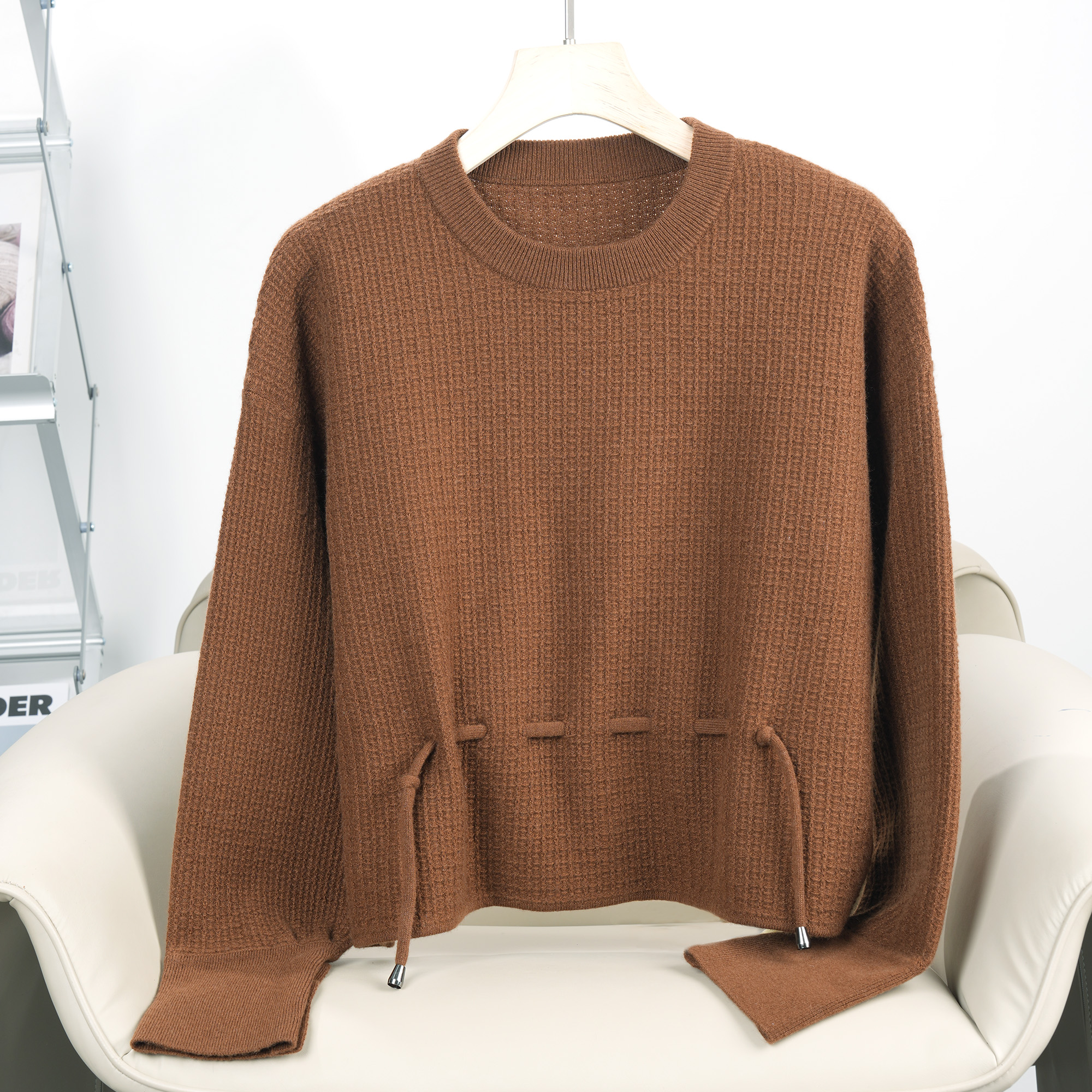 【秀特-L高端系列】 100山羊绒圆领加厚女士休闲长袖 YXW23422