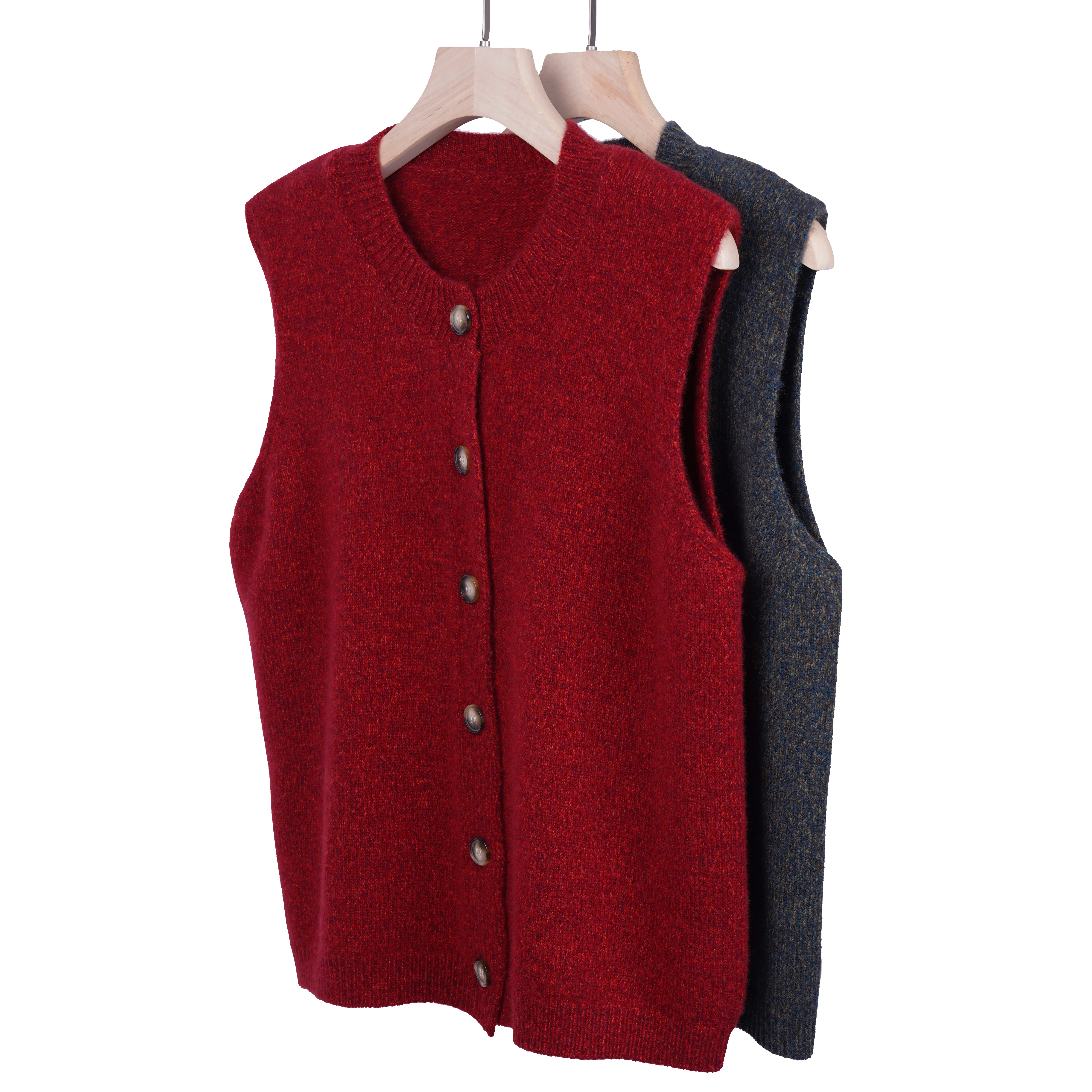 【马甲外套】康赛妮羊绒六合纱加厚无袖秋冬保暖马甲YXW23384