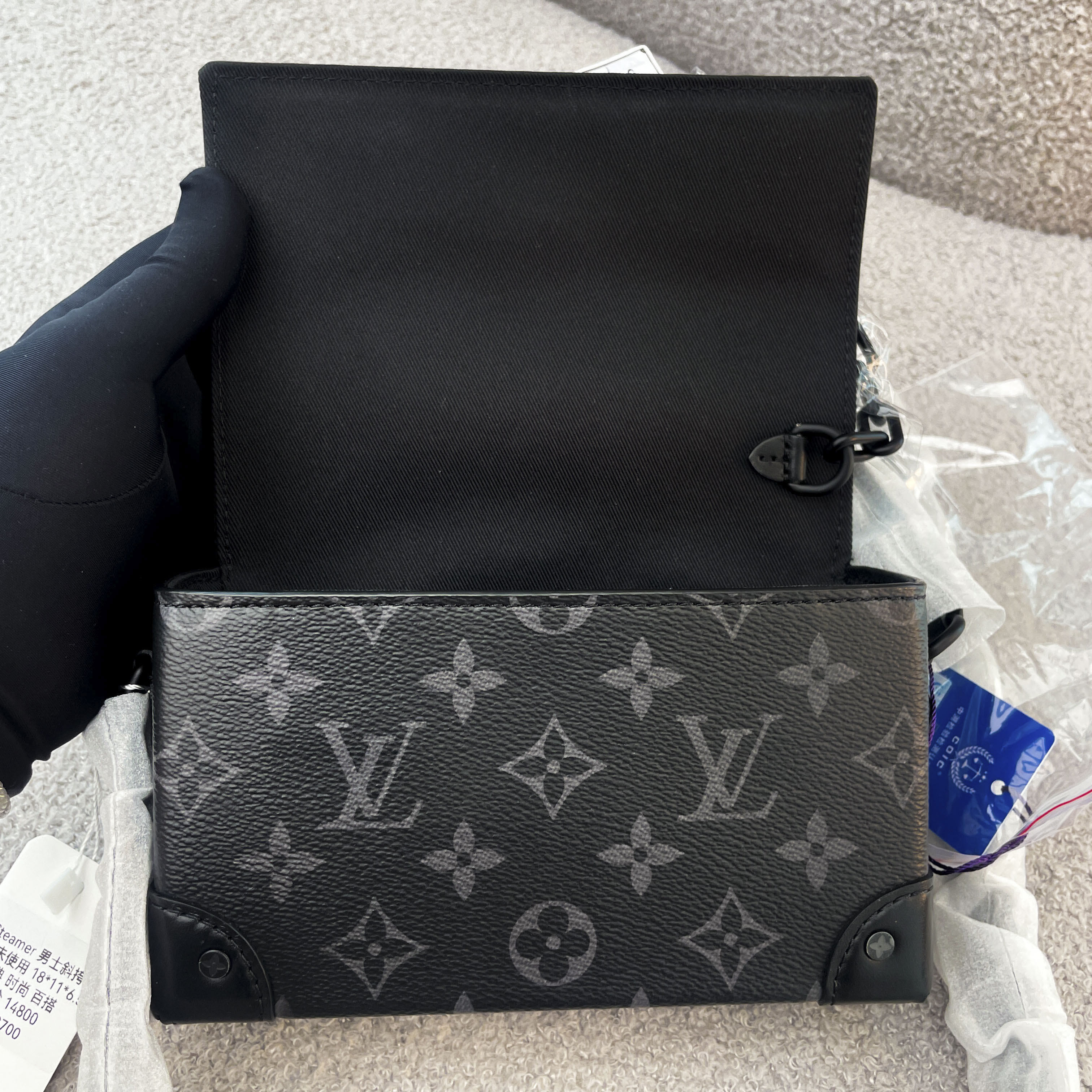 全新未使用 LouisVuitton/路易威登 steamer男士盒子包18*11*6.5