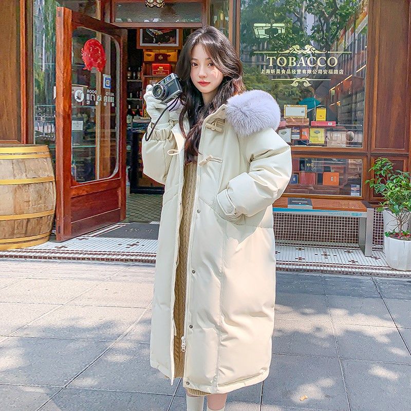 波司澄户外羽绒服女中长款年新款过膝高级感加厚显瘦韩版设计感冬