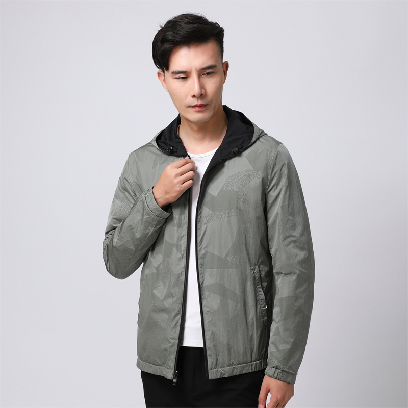 R313撤柜剪标！双面穿！潮流休闲夹克秋季新款连帽时尚衫外套