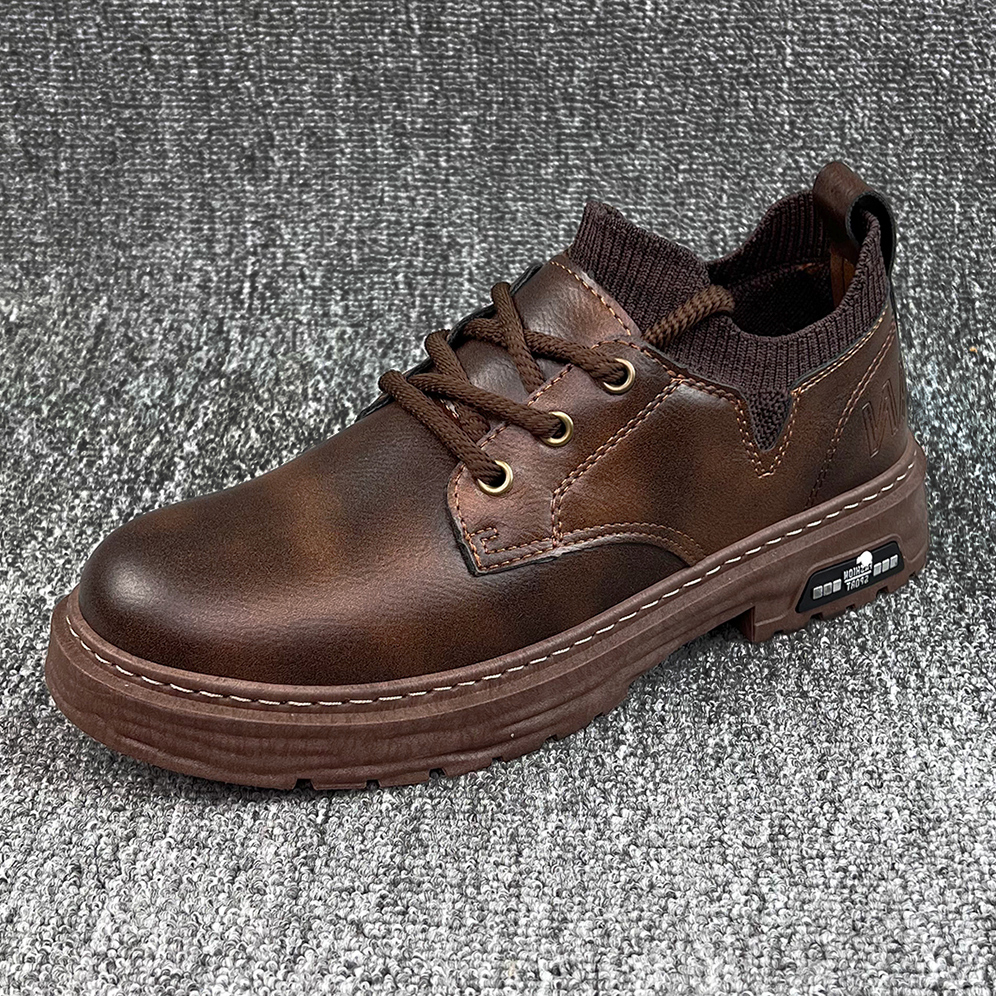 QT031男士时尚休闲皮鞋马丁靴真皮男鞋大头皮鞋子