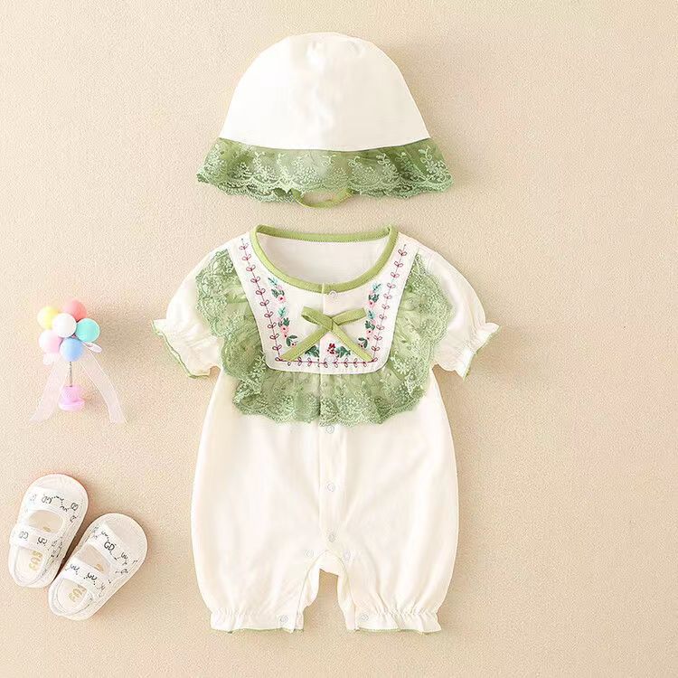 【直播扣号专用】默认微瑕no退no换女童公主婴儿连体衣夏装女宝儿童