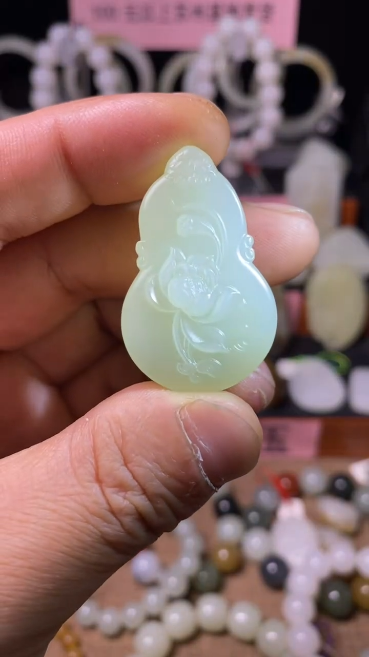 【闪购商品】和田玉颈饰未镶嵌花开富贵