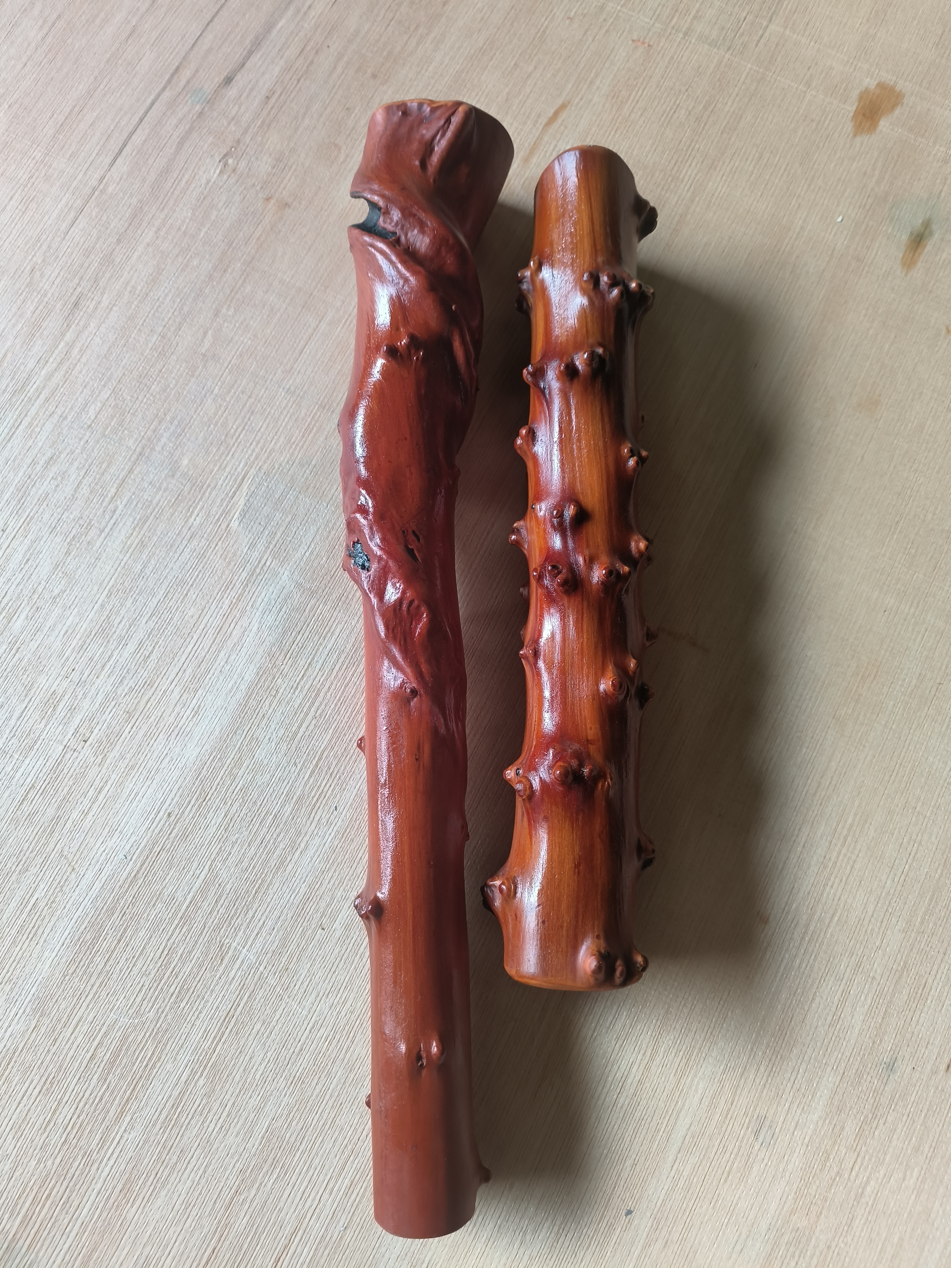 檬子木手把件，天然色越盘越红越亮一物一拍，请勿直接拍