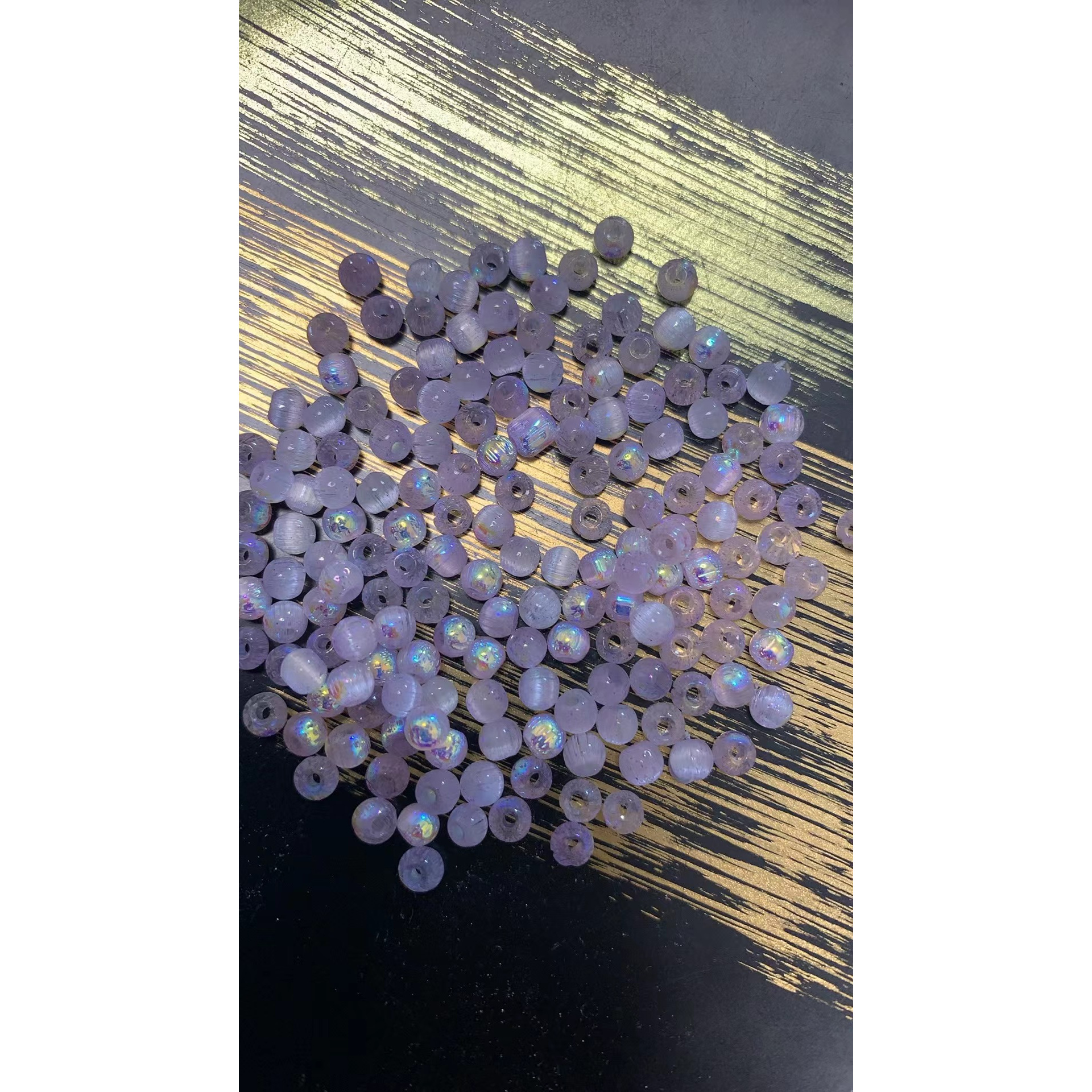 【海家】WXPOKC18 琉璃极光猫眼4mm手工diy饰品配件挂件配饰材料