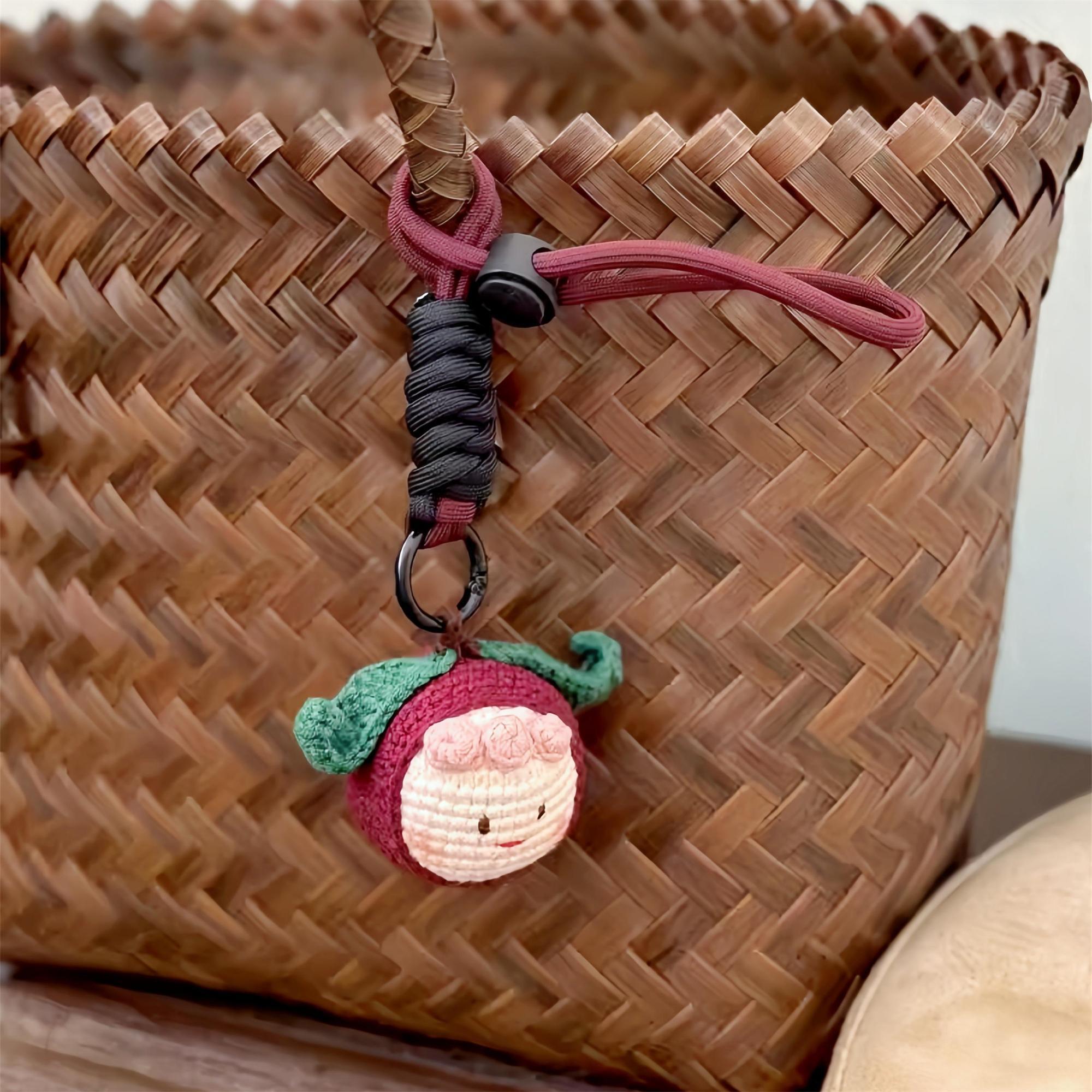 「荔枝团子」手工钩织创意玩偶包挂车玩偶挂件定制毛线饰品小物件