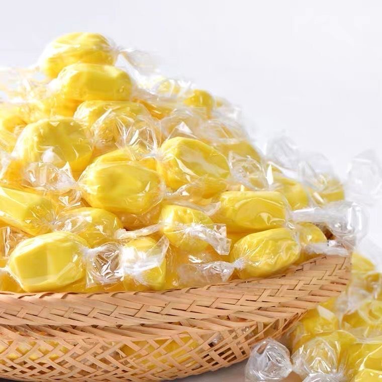 泰国风味榴莲糖500g特浓水果味糖榴莲奶糖榴莲味软糖休闲零食50g