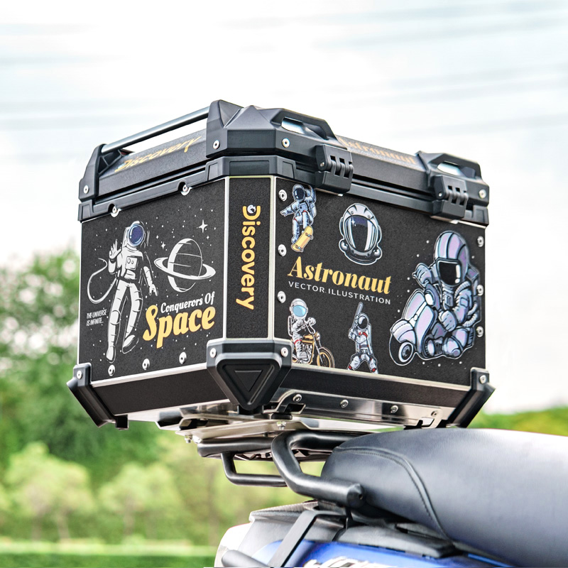 摩托车铝合金后尾箱UY125巧格i踏板小牛n1s 电动瓶车后备箱工具箱