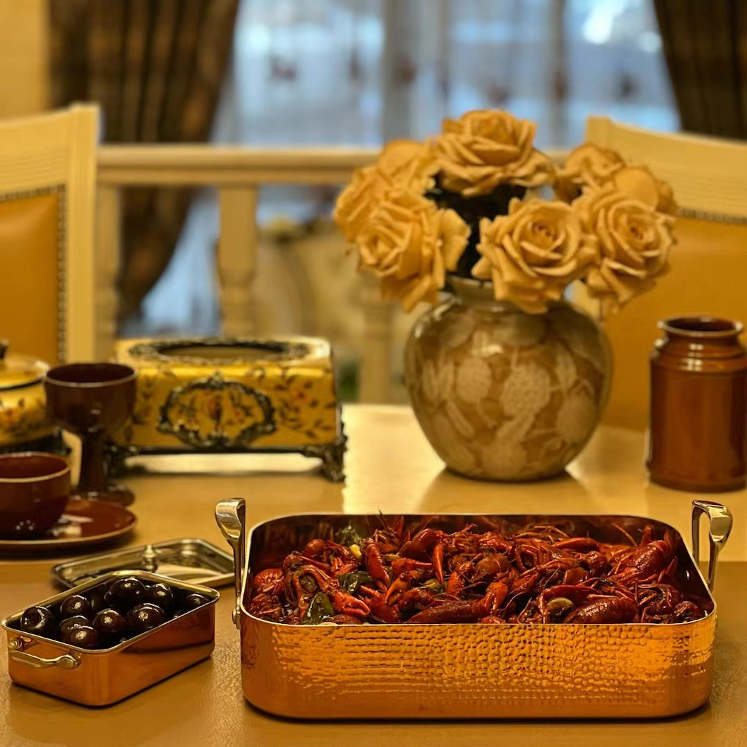 【火鸡盘】出欧洲紫铜锤纹【大】40*33