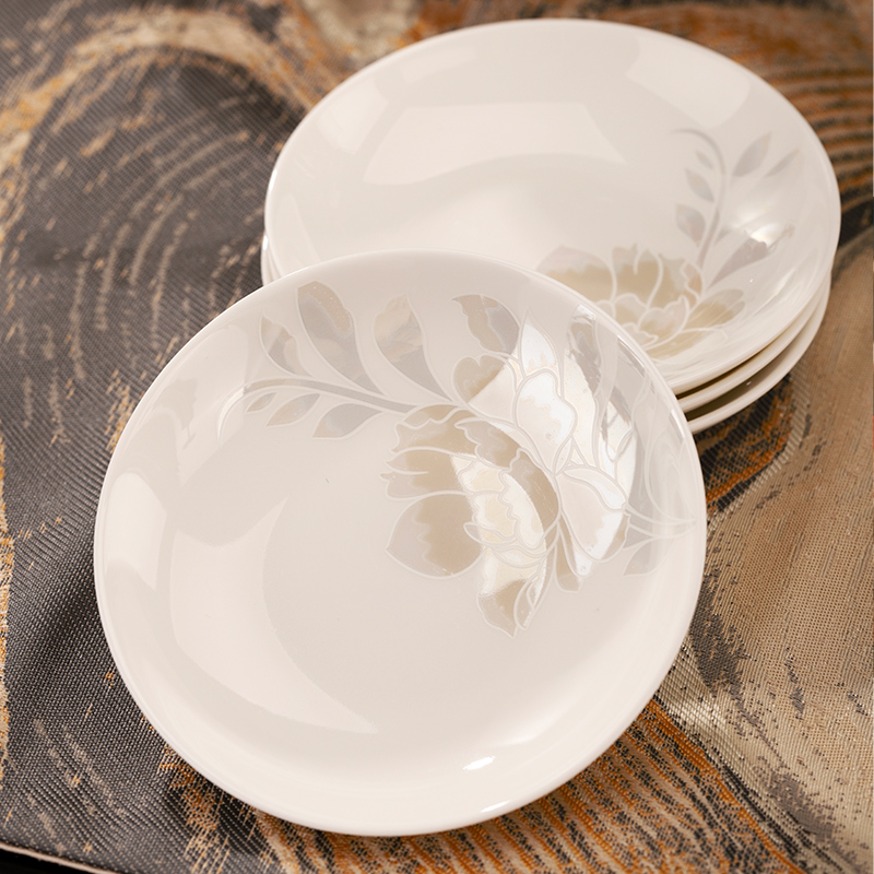 景德镇清雅名媛味碟十个家用简约中式创意骨质瓷蘸料碟调味碟