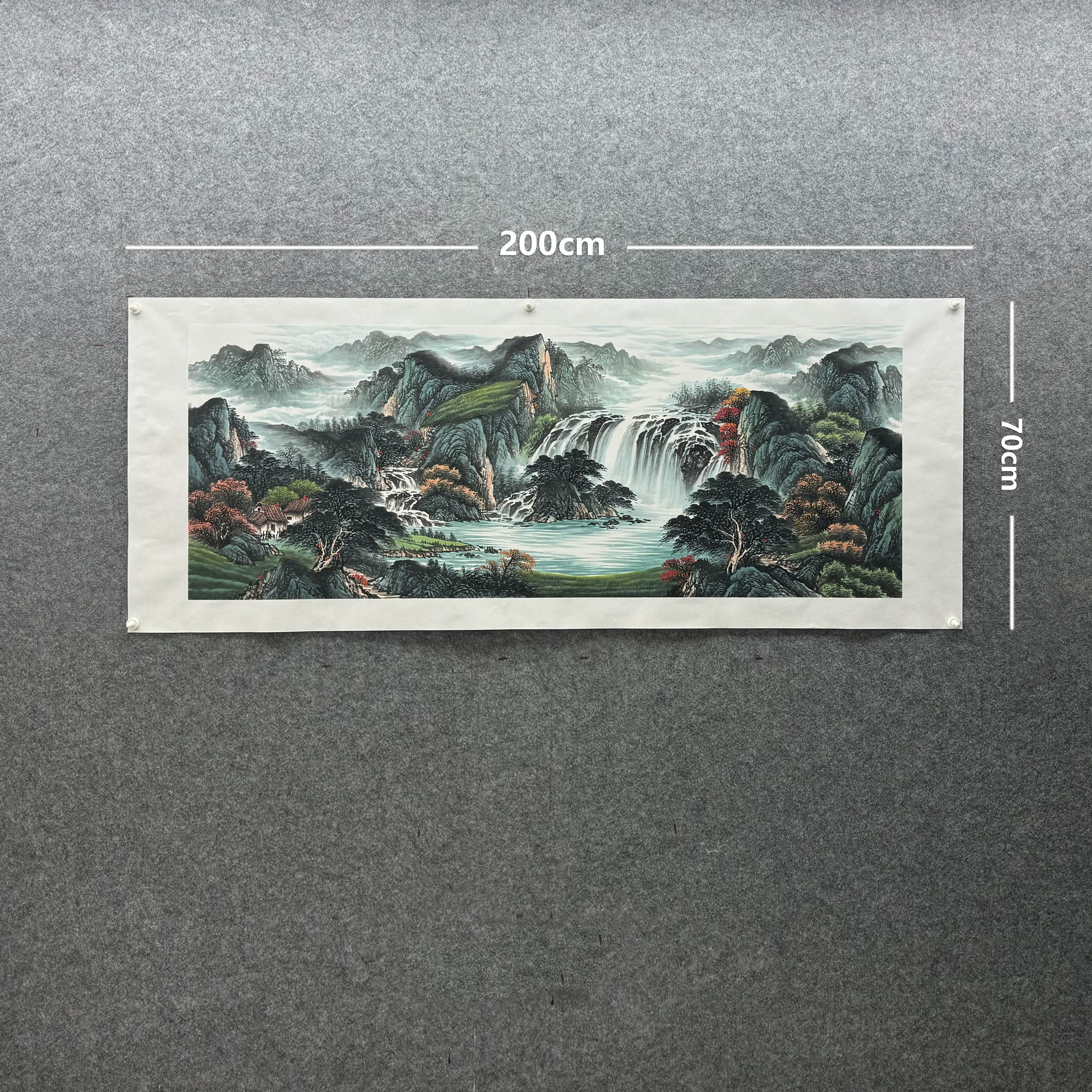【山水画】欧阳宾200*70cm手绘礼盒作品（3）