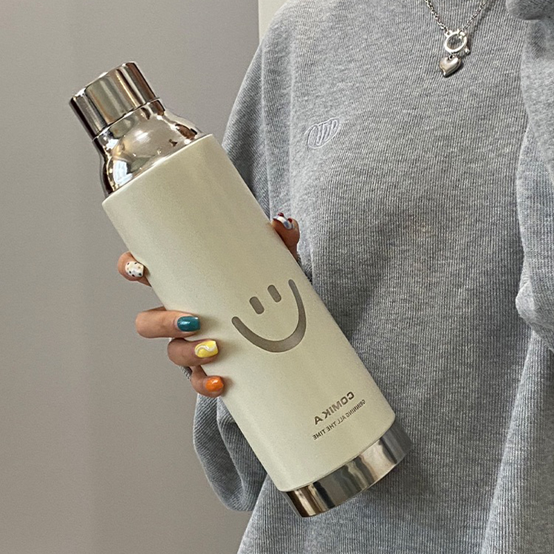 口咔大茶杯笑脸保温杯大容量水杯保温冬季壶家用保温冬季水壶